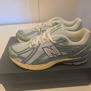 New Balance White Mesh Athletic Sneakers